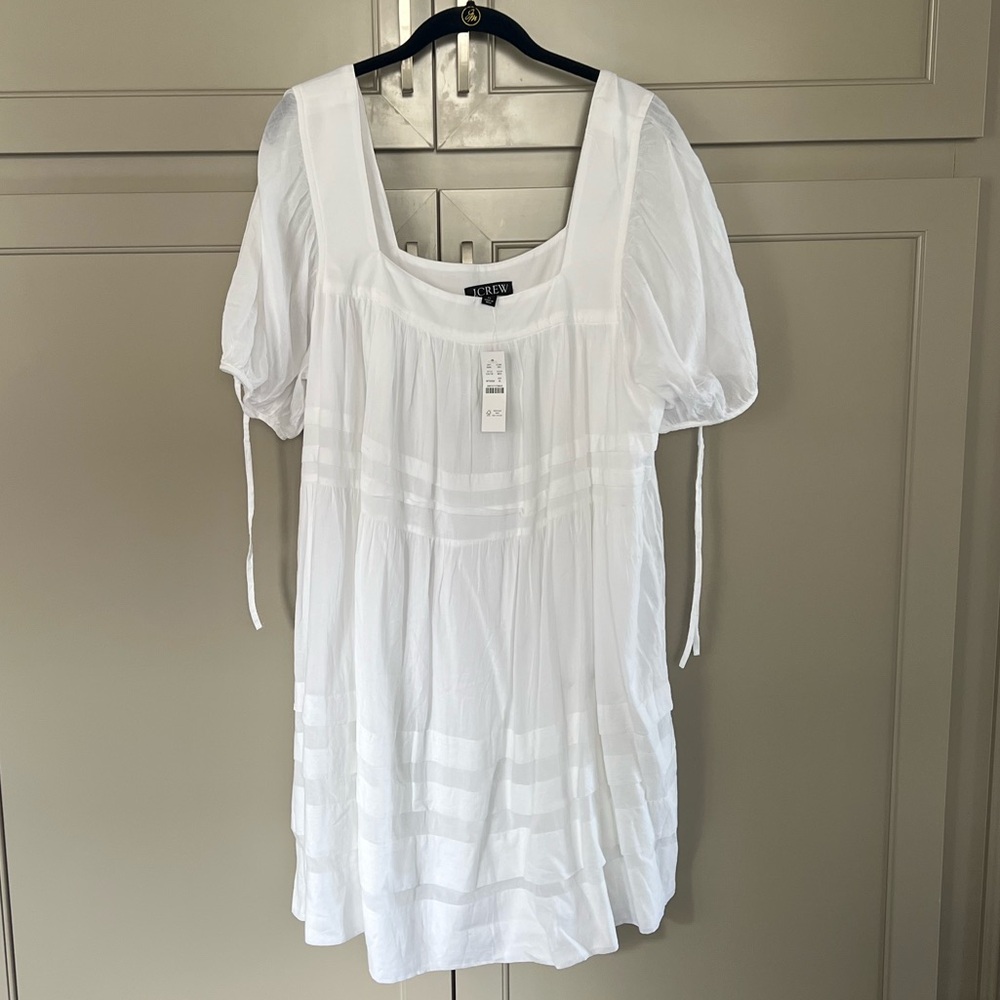 NWT White J Crew Babydoll Dress